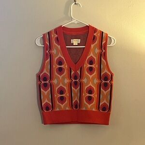 Anthropologie Maeve Red Knit Sweater